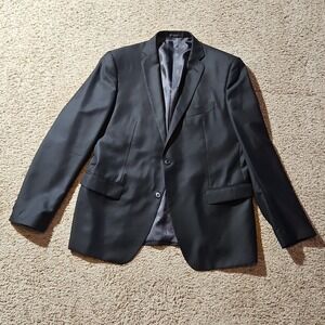 John Varvatos Blazer 46R Mens Bedford Suit Jacket Black Wool